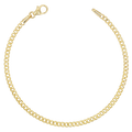 14K Dainty Cuban Link Chain Bracelet