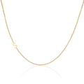 14K Gold Asymmetrical Initial Necklace