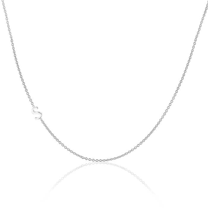 14K Gold Asymmetrical Initial Necklace