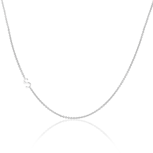 14K Gold Asymmetrical Initial Necklace