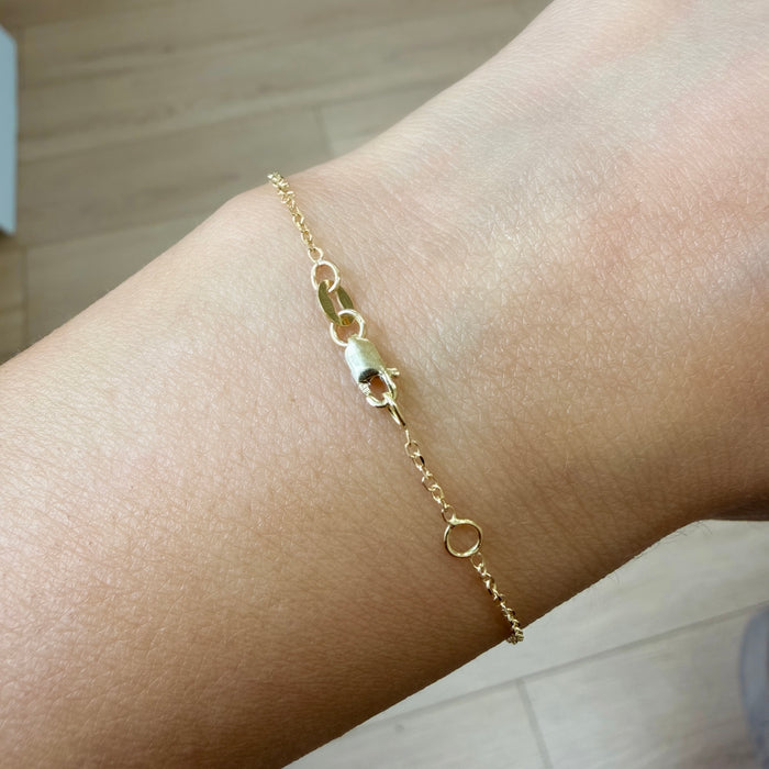 14K Gold Cable Chain Bracelet