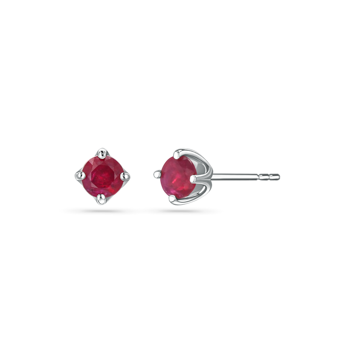 14K White Gold / Ruby / 2.0mm