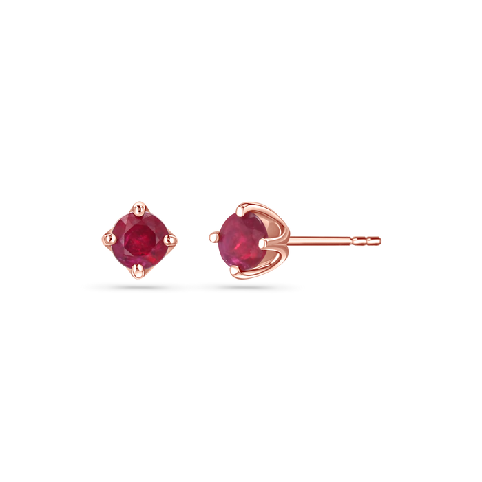 14K Rose Gold / Ruby / 2.0mm