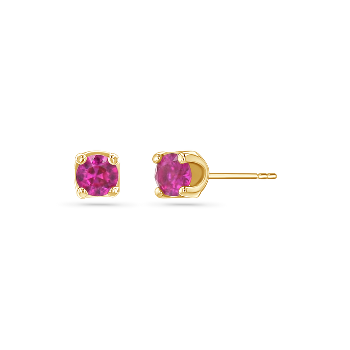 14K Yellow Gold / Hot Pink Sapphire / 2.0mm