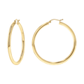 3mm Gold Tube Hoop Earrings