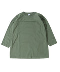 9oZ 3/4 FOOTBALL TEE - OLD GREEN