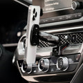 Image of Offroam MagSafe-compatible Phone Mount installed securely in Acura Integra 2023-2026. This premium phone mount installs easily without drilling or glue. High force magnets hold phone on any trail, road, or track. Perfect placement without blocking screens, driver view, or air flow. Fully adjustable positioning.