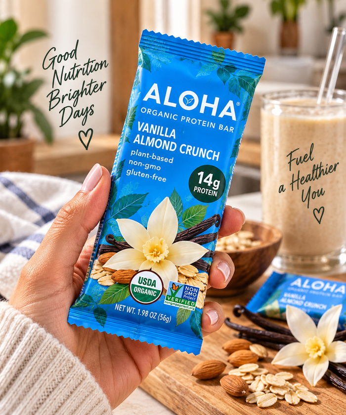 ALOHA Organic Protein Bars – Buy 1 Get 1 FREE | 14g Plant Protein | 12 Count