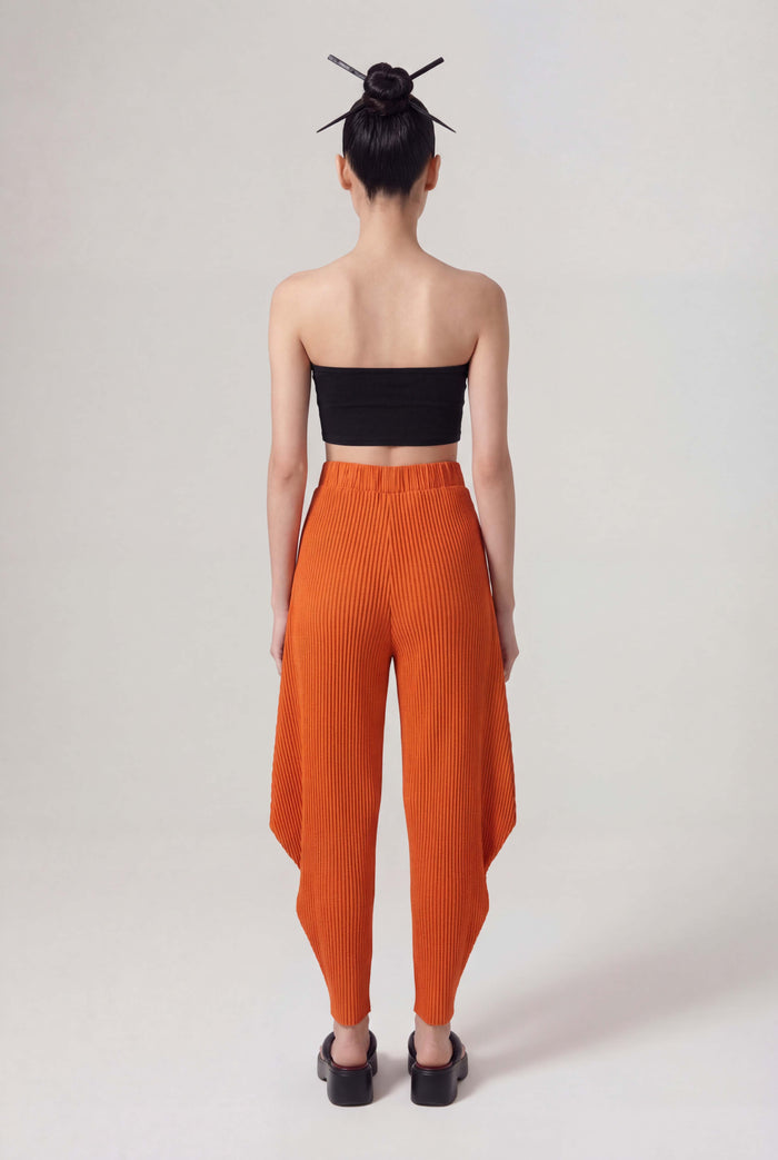Amber Yanları Drape Detaylı Plise Pantolon-Y263013030