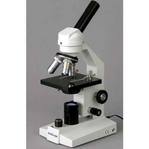 AmScope 40x-800x Student Compound Microscope - LED Cordless
