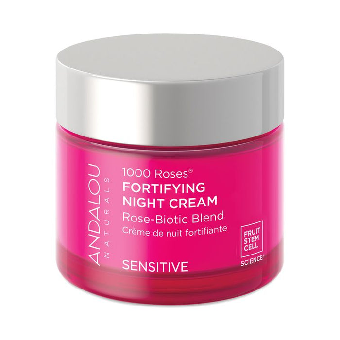 Andalou Naturals 1000 ROSES Fortifying Night Cream, 2 oz