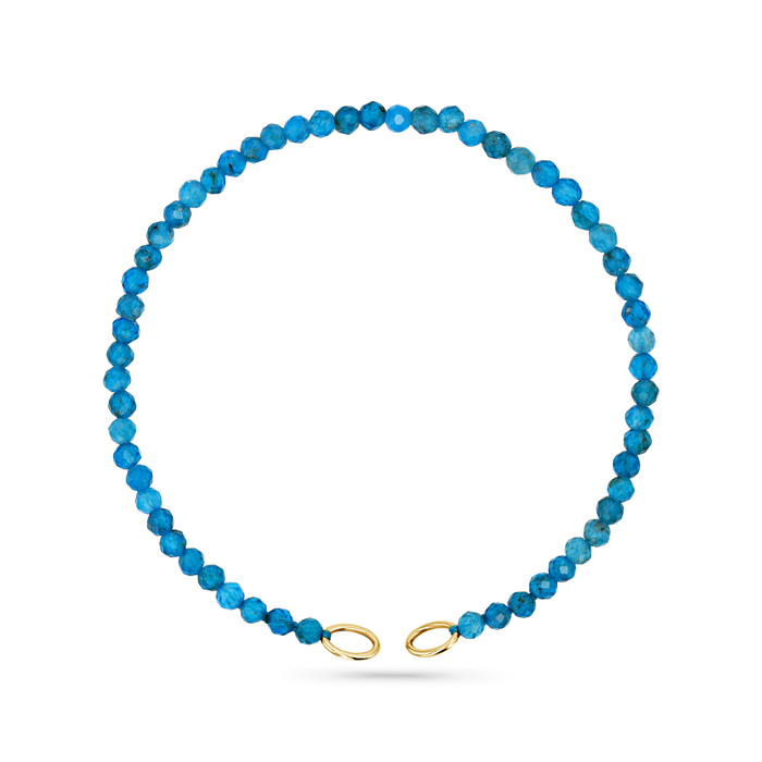 Apatite Bead Connector Bracelet