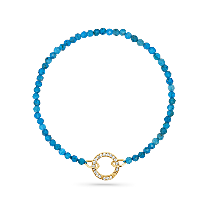 Apatite Bead Connector Bracelet