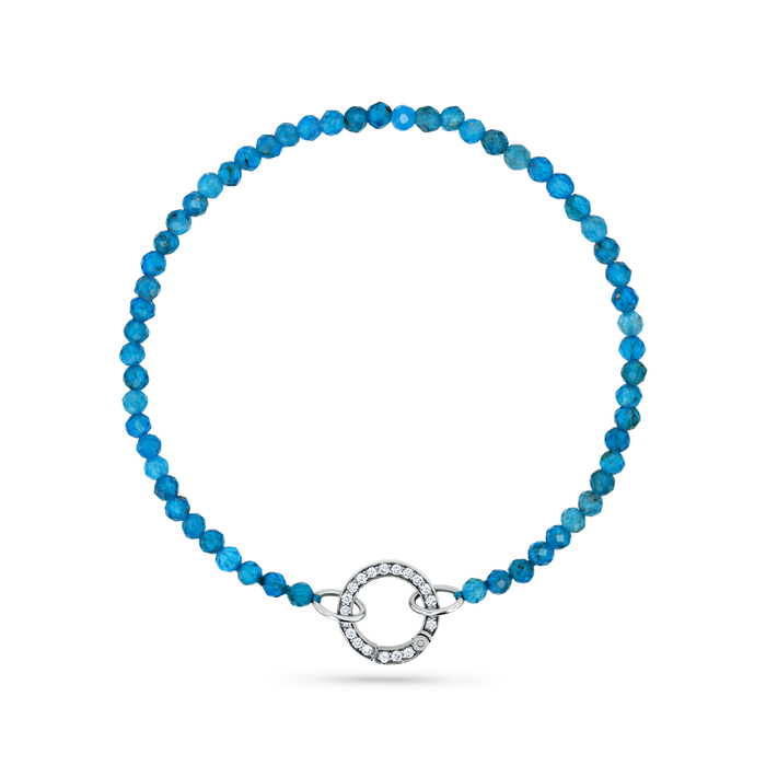 Apatite Bead Connector Bracelet