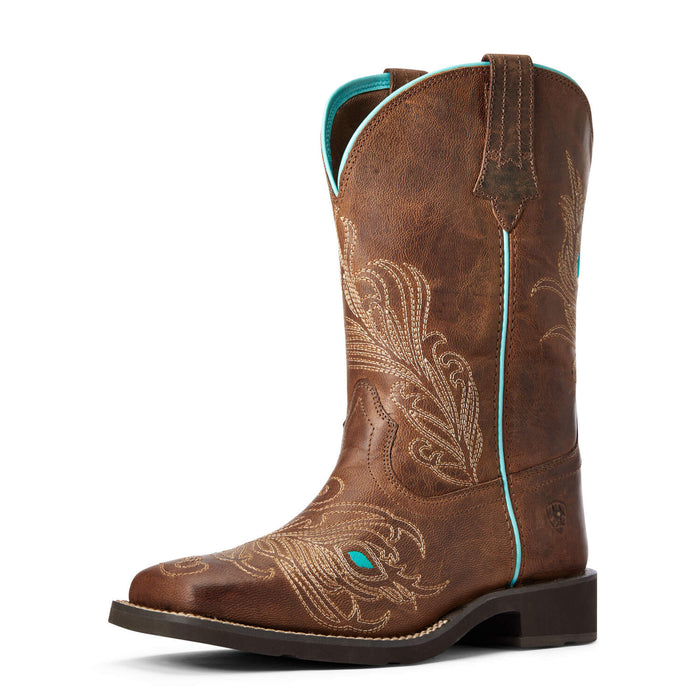 Women's Ariat Bright Eyes II Western Boot in Weathered Brown