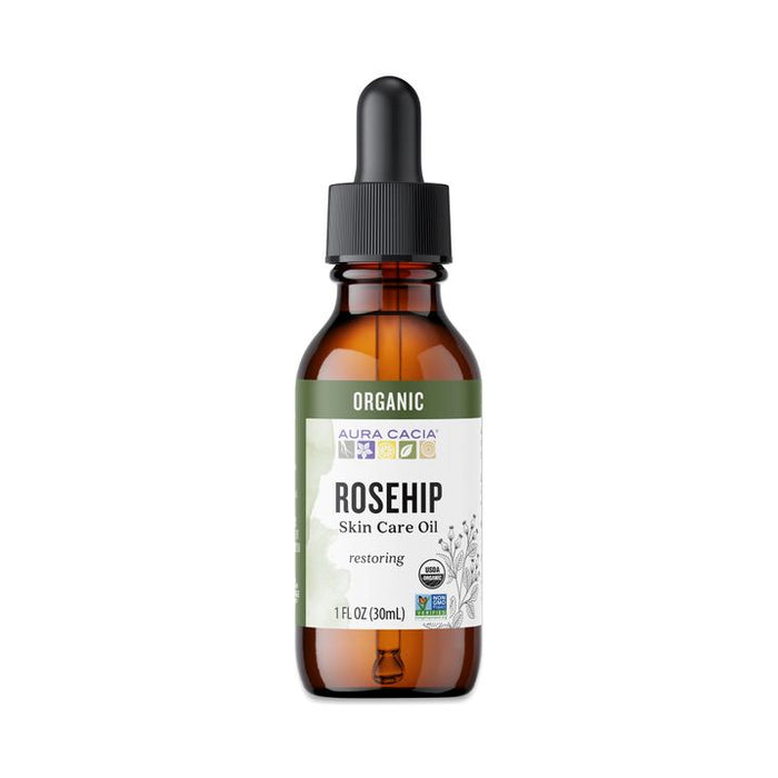 Aura Cacia Organic Rosehip Oil for Skin & Hair 3-Pack