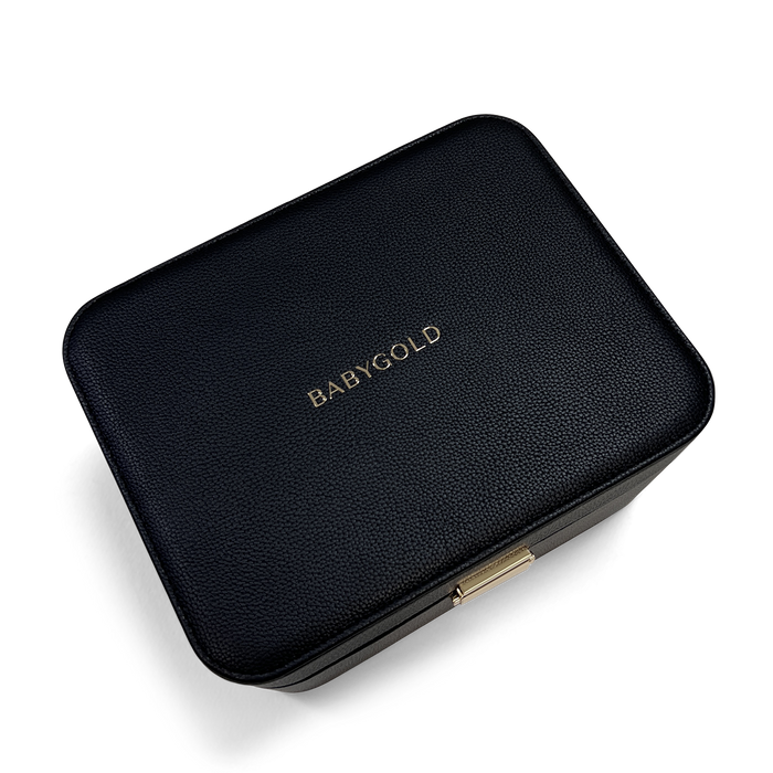 Baby Gold Black Jewelry Case