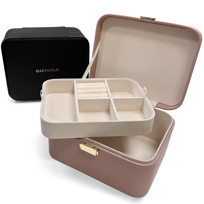 Baby Gold Black Jewelry Case
