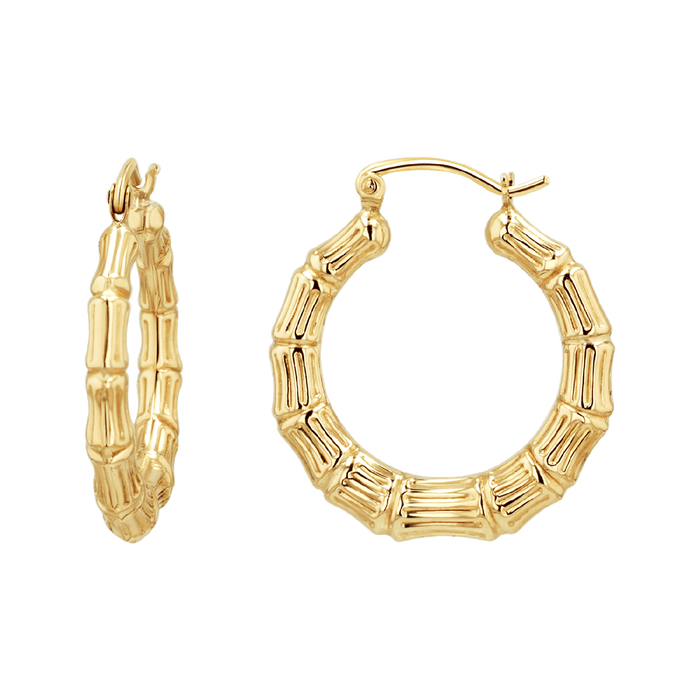 Bamboo Hoop Earrings