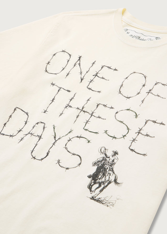 BARBED TEE S/S - BONE
