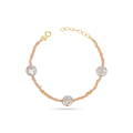 Baroque Coin Pearl Station Bracelet