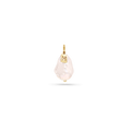 White baroque pearl with 14k gold bail and custom 14k gold personalized charm with initial.
