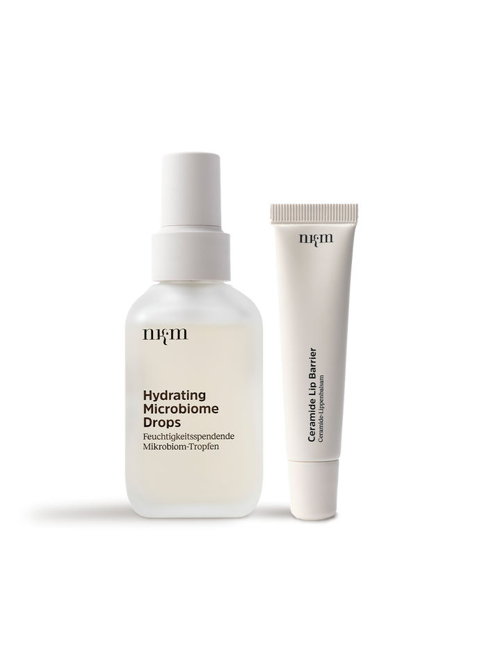 Ceramide Lip Barrier und Hydrating Microbiome Drops Barrier Face und Lips Duo