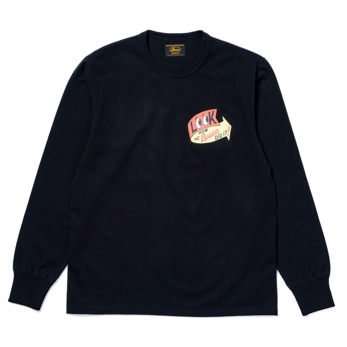 BC25105 BUCO L/S TEE / LOOK AT HOW BUCO DID IT! - BLACK