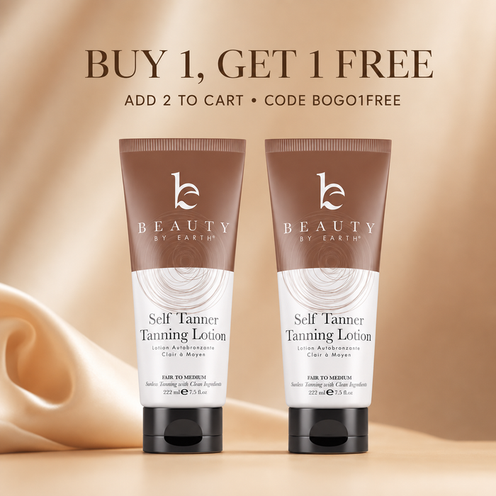 Buy 1 Get 1 Free Beauty by Earth Self Tanner Fair to Medium – add 2 to cart and use code BOGO1FREE