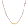 Blush and White Pearl Connector Necklace