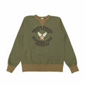 BR69630 SET-IN CREW NECK SWEAT SHIRT U.S.A.F SELFRIDGE FIELD - OLIVE