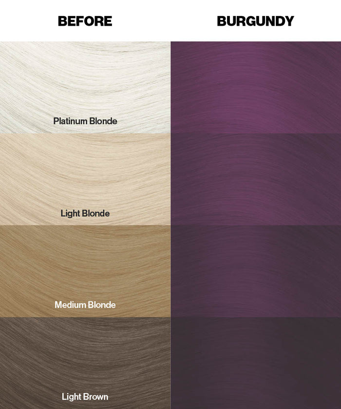 Burgundy (Rich Purple) - Semi-Permanent Hair Dye - Crazy Color