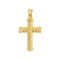 Cable Twist Cross Charm