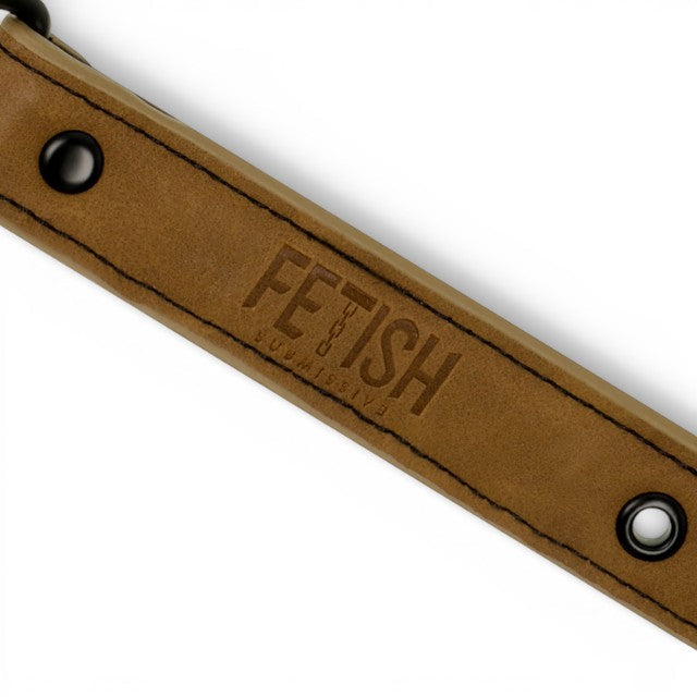 Căluș FETISH SUBMISSIVE Breathable Gag, pentru jocuri erotice BDSM, cu bilă din neopren, culoare maro