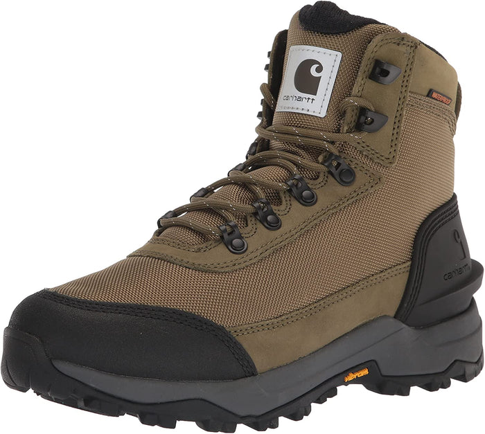 Outdoor Hike WP 6" Soft Toe Hiker Boot in Olive Nubuc/ Hi-Abrasion Fabric from the size view