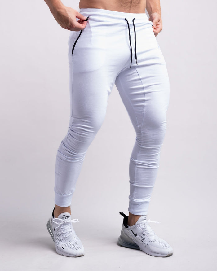Classic Joggers (White) - Athletic Aesthetics