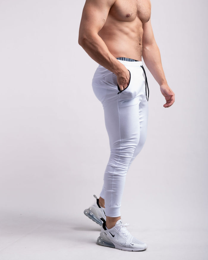 Classic Joggers (White) - Athletic Aesthetics
