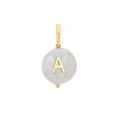 Coin Pearl Initial Charm