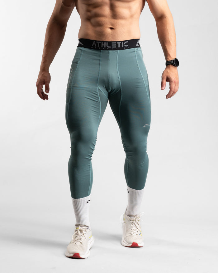 Core Compression Leggings (Arctic Mint) - Athletic Aesthetics