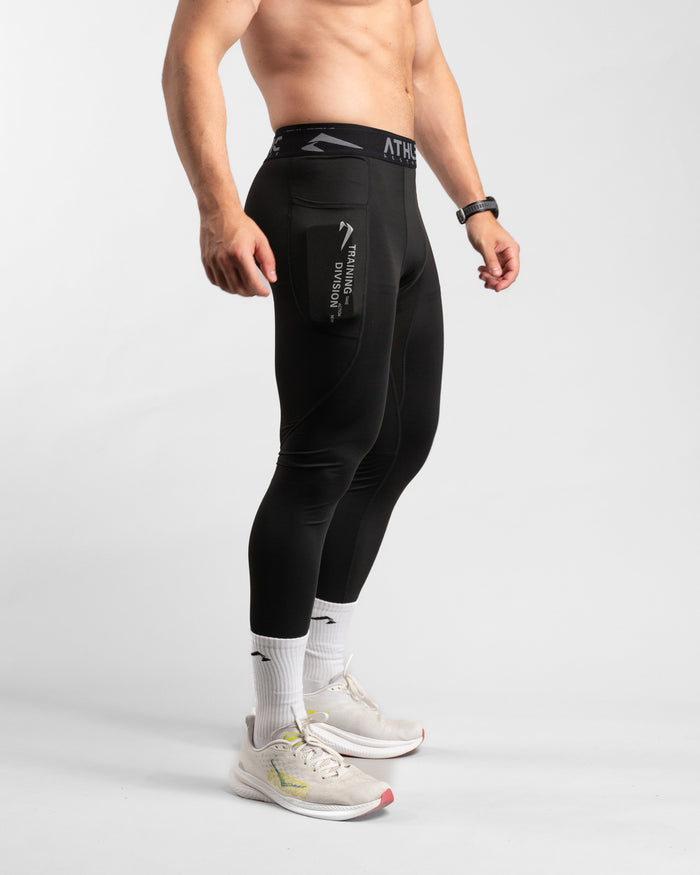 Core Compression Leggings (Black) - Athletic Aesthetics