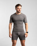 Core Compression Shirt (Clay/Grey) - Athletic Aesthetics