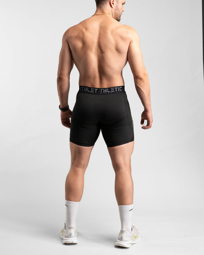 Core Compression Shorts (Black) - Athletic Aesthetics
