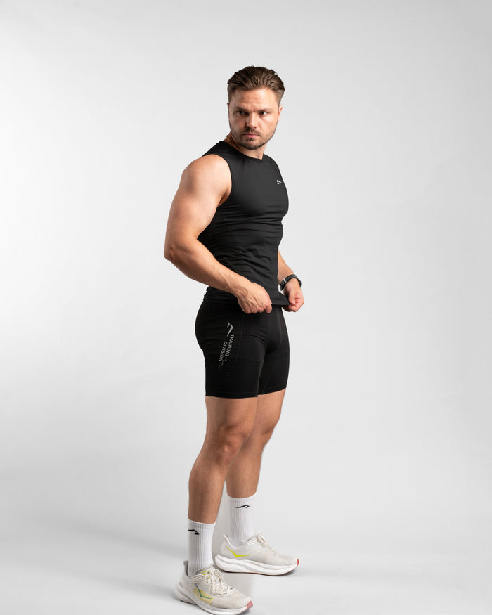 Core Compression Shorts (Black) - Athletic Aesthetics