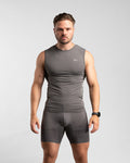 Core Compression Tanktop (Clay/Grey) - Athletic Aesthetics