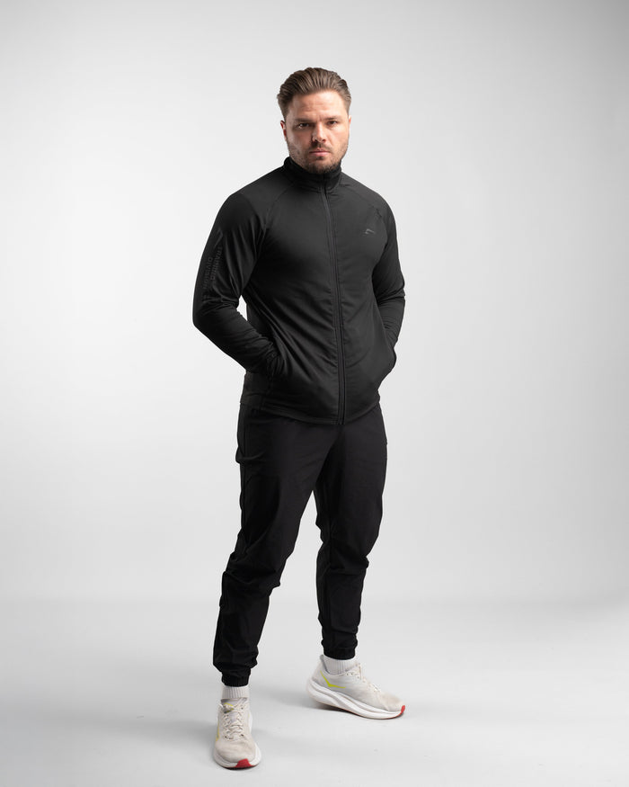 Core Performance Full Zip (Black/Black) - Athletic Aesthetics