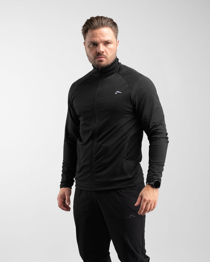 Core Performance Full Zip (Black/Grey) - Athletic Aesthetics