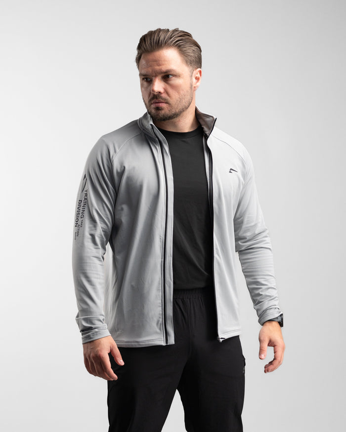 Core Performance Full Zip (Light Grey) - Athletic Aesthetics