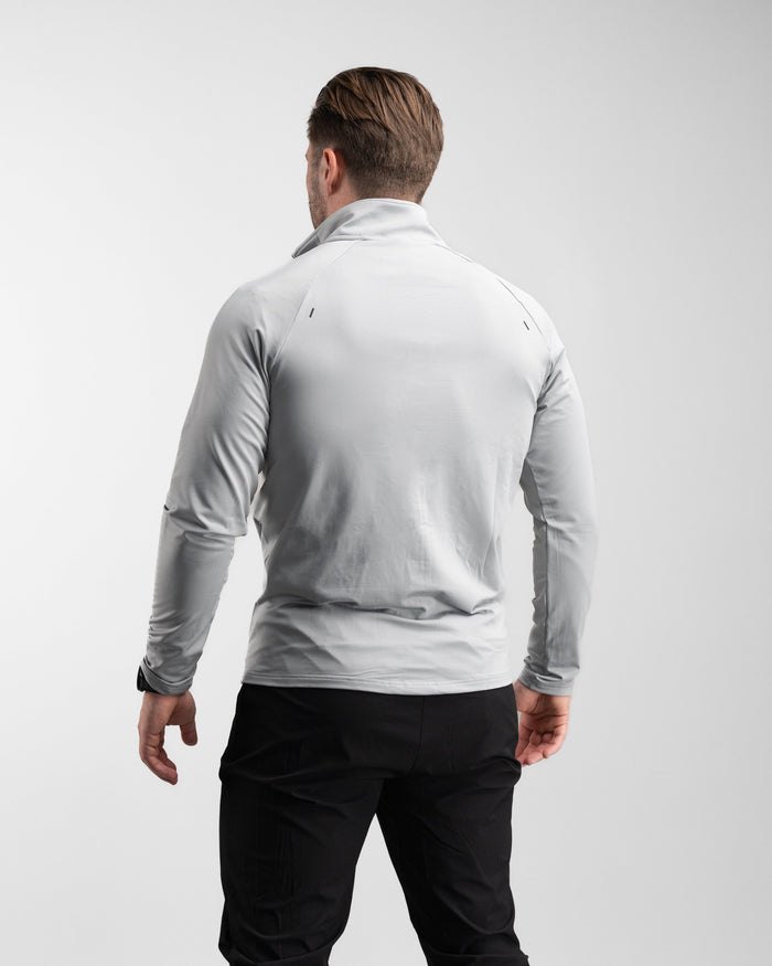 Core Performance Full Zip (Light Grey) - Athletic Aesthetics