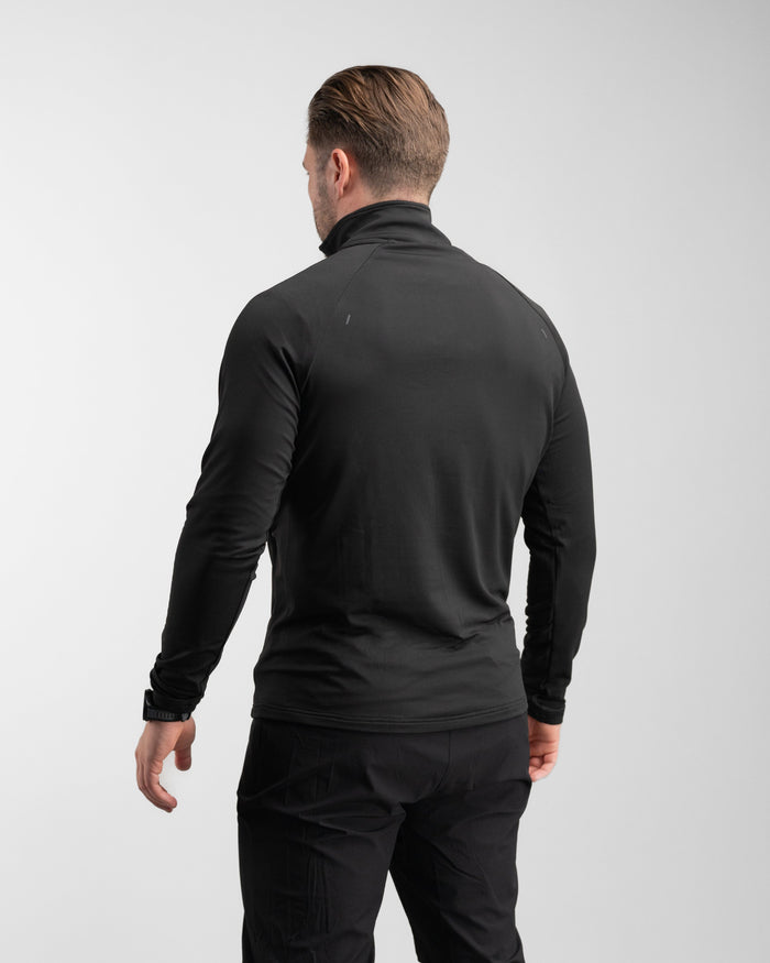 Core Performance Quarter Zip (Black/Black) - Athletic Aesthetics