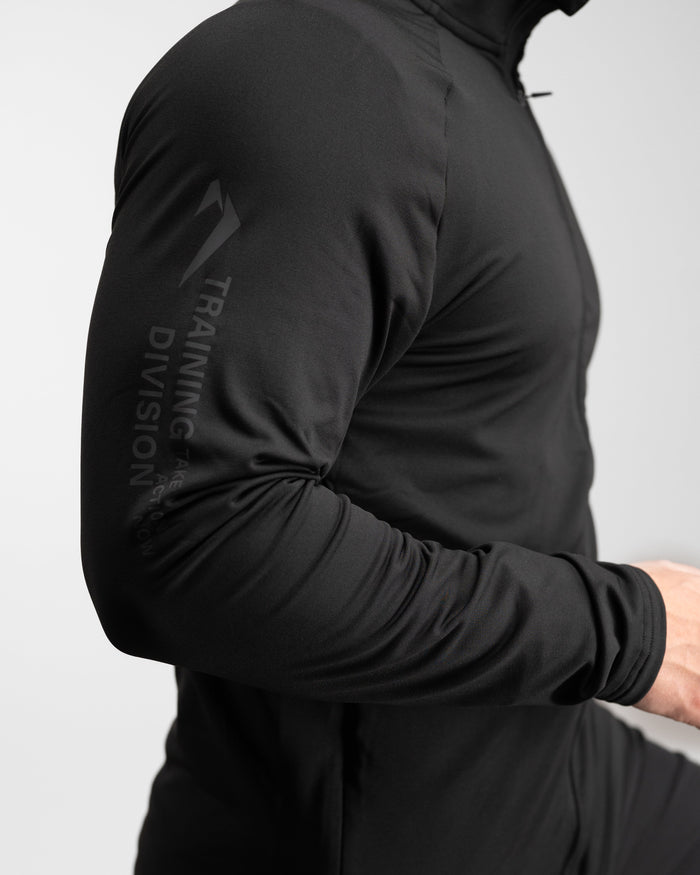 Core Performance Quarter Zip (Black/Black) - Athletic Aesthetics